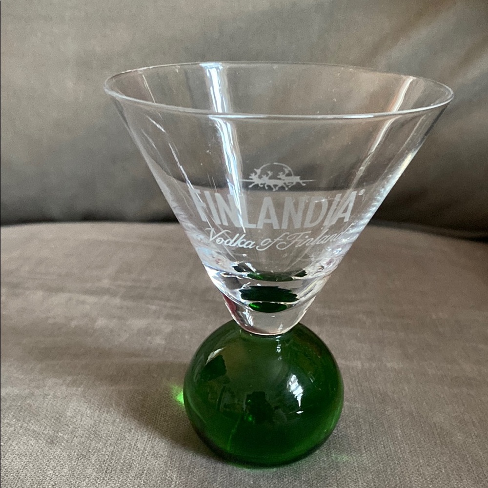Finlandia Vodka‎ Martini Glass with Green Base